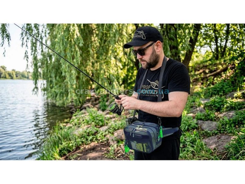 Поясна спінінгова сумка ProfMontazh Spin-Master (Gray) AMN122732 фото