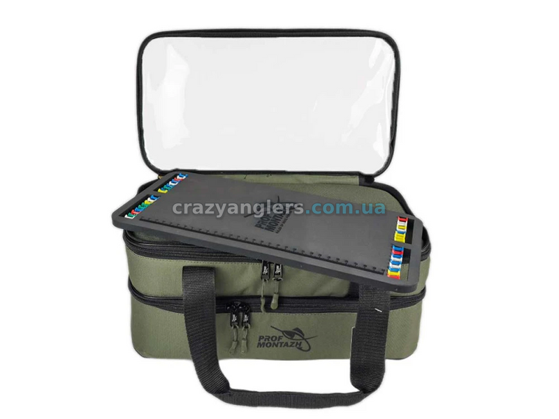 Подвійна сумка з повідочницею для аксесуарів та годівниць ProfMontazh Multi-Bag Double  AMN122669 фото